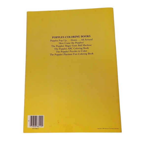 Vintage 1986 Popples' ABC‎ Coloring Book -Happy House 1 Page Has An Ink Spot - Picture 4 of 11